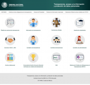página de inicio del portal de transparencia